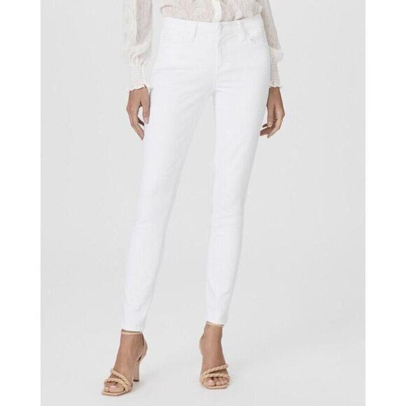 Paige White Verdugo Crop Ankle Skinny Jeans - Picture 1 of 6
